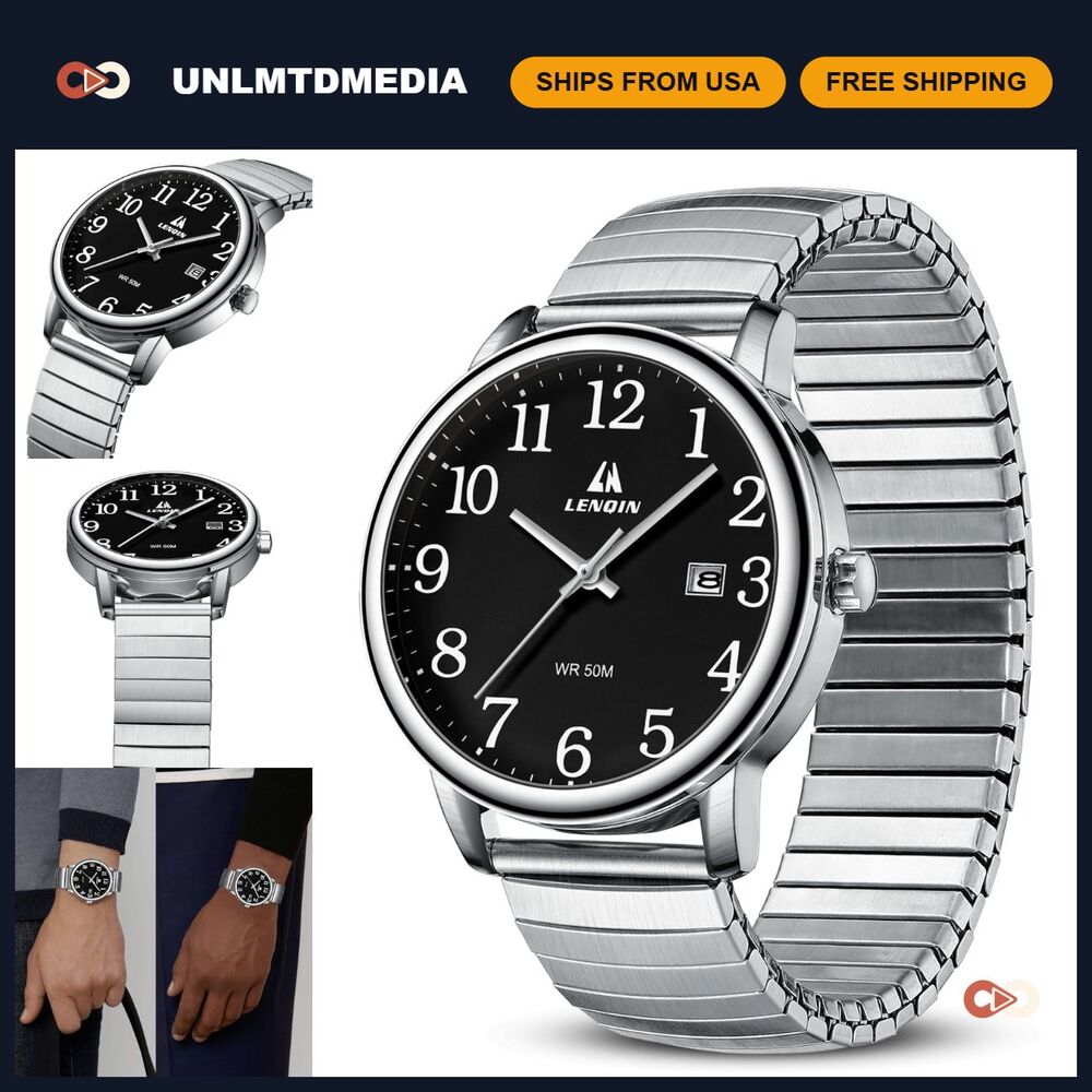 Men's Easy Read Analog Quartz Waterproof Watch - Stylish & Durable Timepiece